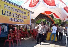 Hari Pertama Operasi Ketupat, Kabag Ops Polres Sinjai Cek Pos Pengamanan dan Pos Pelayanan