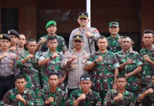 Kapolres Bersama Dandim 1424 Sinjai Terima Kunjungan Komandan Batalyon Infantri 726/TML