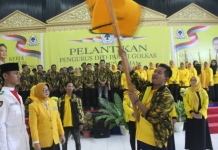 Ini Pesan Andi Kartini Ottong Saat Melantik Pengurus Angkatan Muda Partai Golkar Sinjai