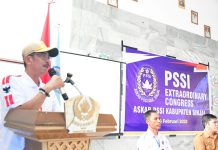 PJ Sekda Sinjai Buka Kongres Luar Biasa Asosiasi Kabupaten Persatuan Sepak Bola Seluruh Indonesia