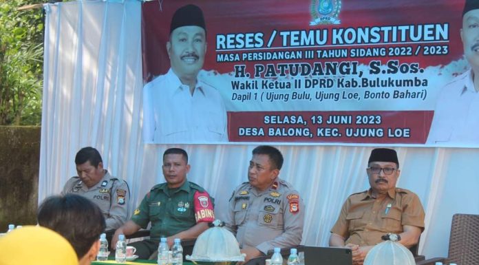 Wakil Ketua DPRD Bulukumba H.Patudangi Azis: Kegiatan Reses Sebagai Wadah Diskusi Demi Pembangunan
