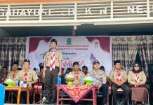 Camat Pulau Sembilan Jadi Inspektur Upacara, Ingatkan 3 Poin ke Anak Pramuka