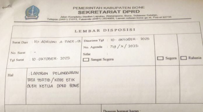 35 Anggota DPRD Bone Layangkan Mosi Tidak Percaya kepada Ketua DPRD